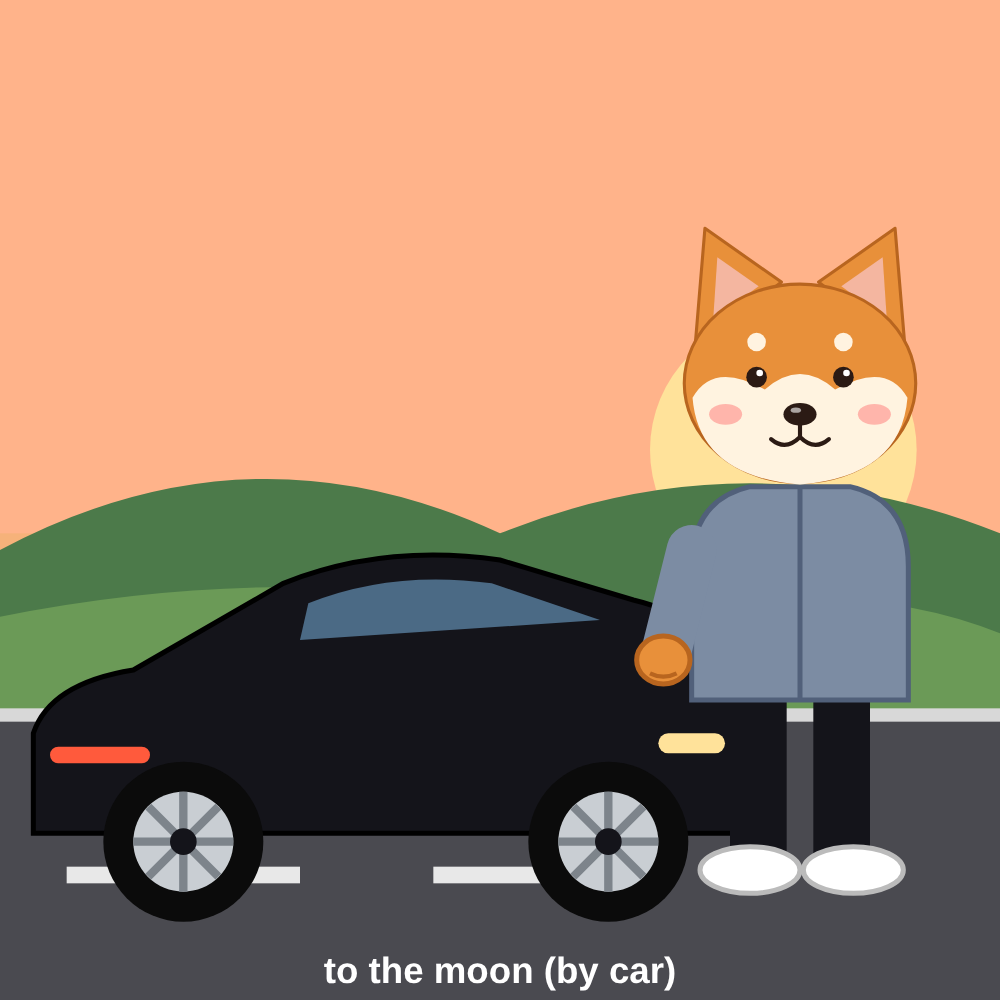 Ki standing next to a black supercar at sunset